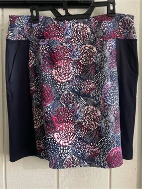 PING Allium Skirt Navy Flourish Print - 14